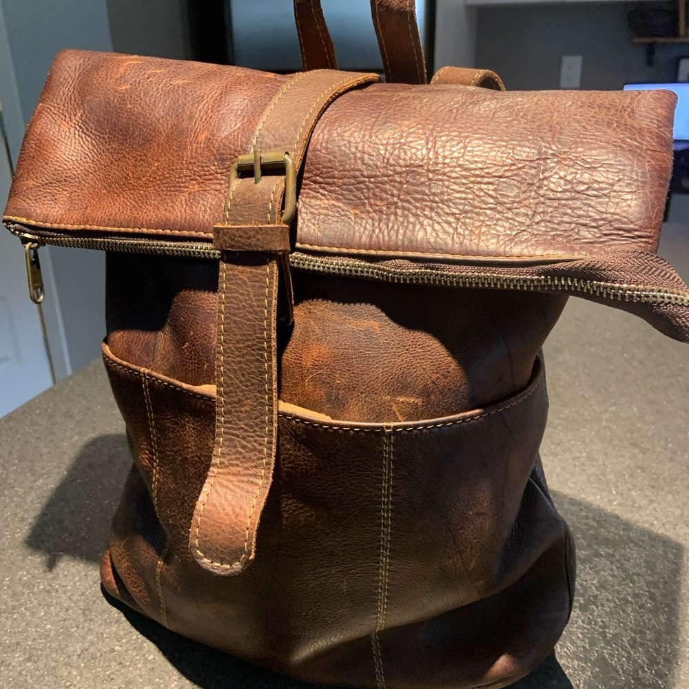 Leather backpack- handmade in Vietnam